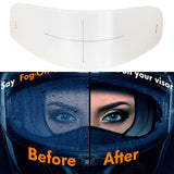 Weelens Anti Fog Film For Motorcycle Helmet Visor Universal Fit Lens Insert 3.7" x 10.7"